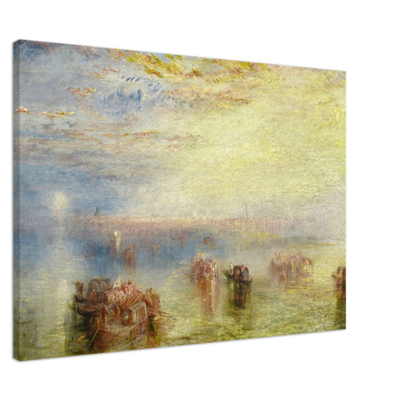Approach to Venice by Joseph Mallord William Turner. Antique abstract painting of Venice Italy.