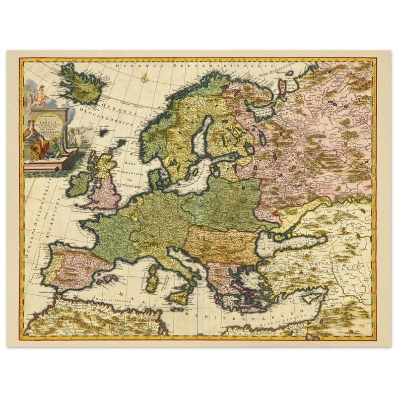 Vintage map of Europe by Carel Allard.