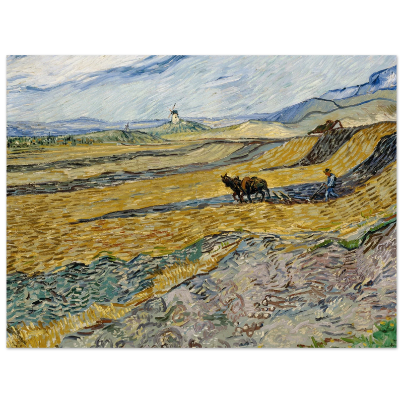 Enclosed Field with Ploughman by Vincent Van Gogh