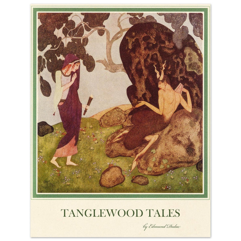 Edmund Dulac Tanglewood Tales illustration. Ceres questioning Pan about Proserpina.