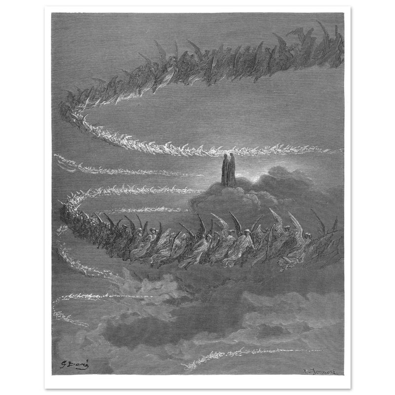 Gustave Dore illustration for The Divine Comedy by Dante Alighieri.  Paradise.