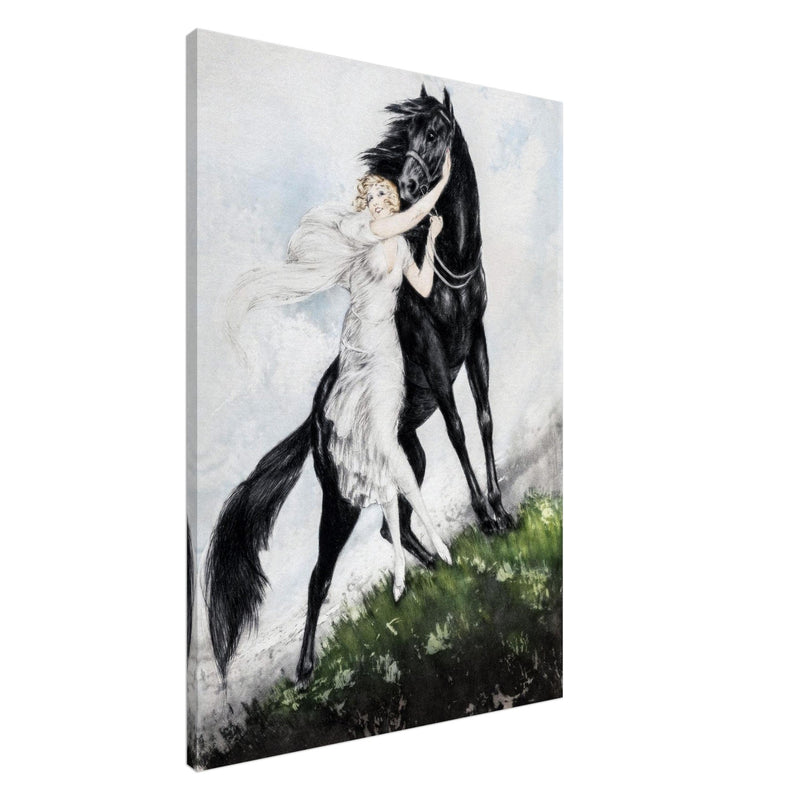 Louis Icart illustration La Femme au cheval (Woman with Horse)
