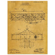 Flying machine patent 1906 by the Wright brothers. Vintage airplane.