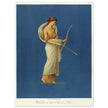 Roman woman with bow Pompeii mural painting reproduced by Wilhelm Zahn.