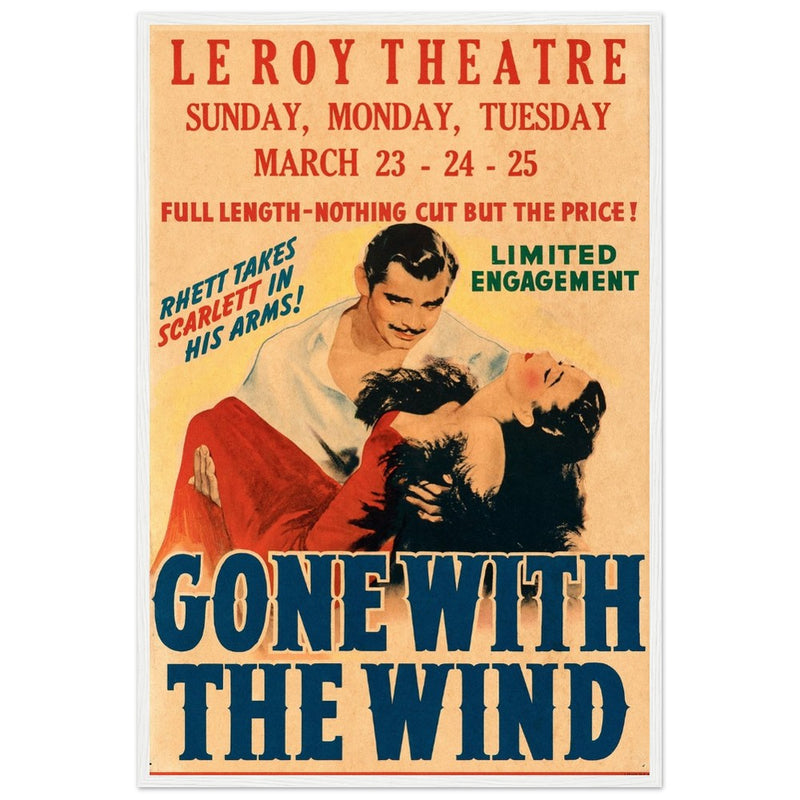 Gone with the wind movie poster.