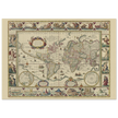 Old map of the world poster reproduction by Joan Blaeu XVII century