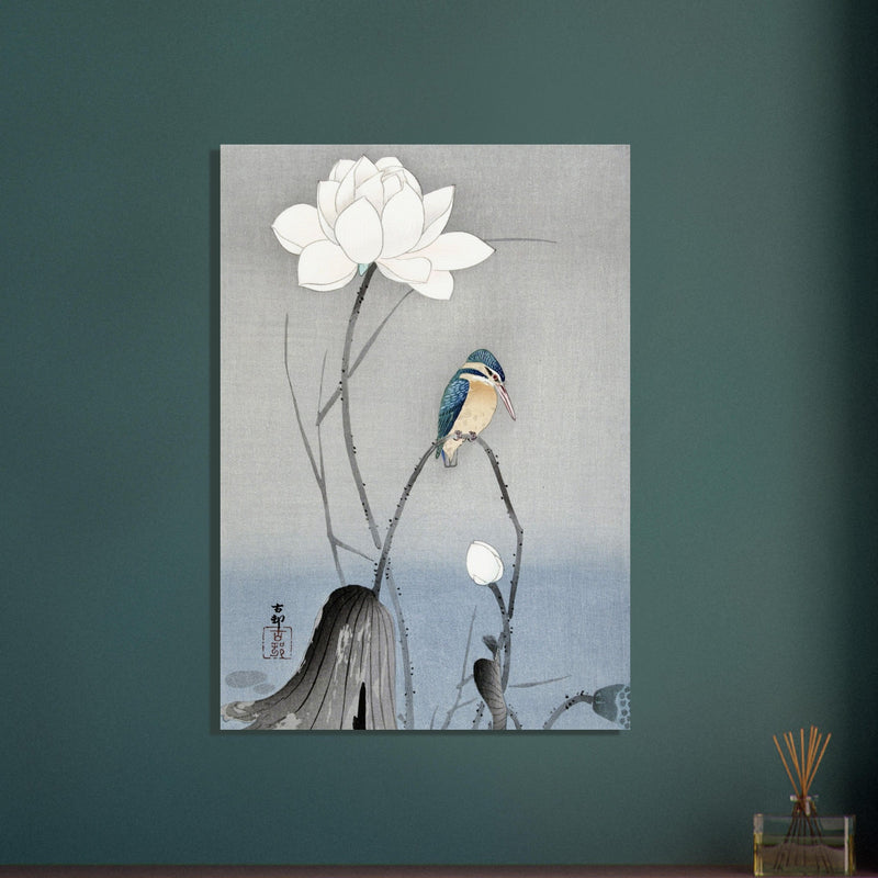 Kingfisher with Lotus Flower by Ohara Koson, ,