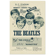The Beatles music poster. Performance at the D. C. Washington stadium in 1966.