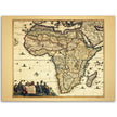 Africa vintage old map print. Reproduction of an ancient map of the african continent of 1680