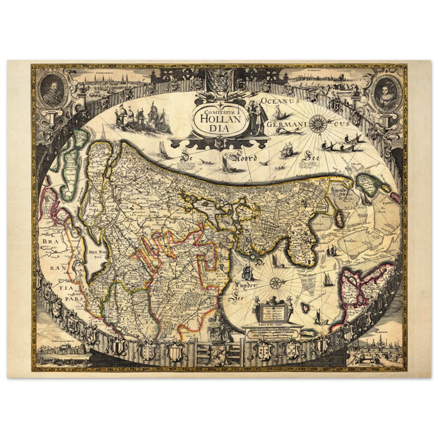 Helmink Antique map of Holland