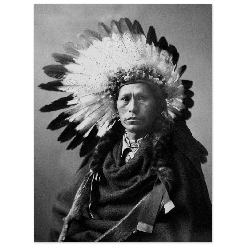 James A. Garfield, Chief of Apaches. Black and white portrair  of a native american leader