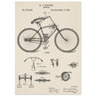 Vintage bicycle patent by Richard J Gatling 1894