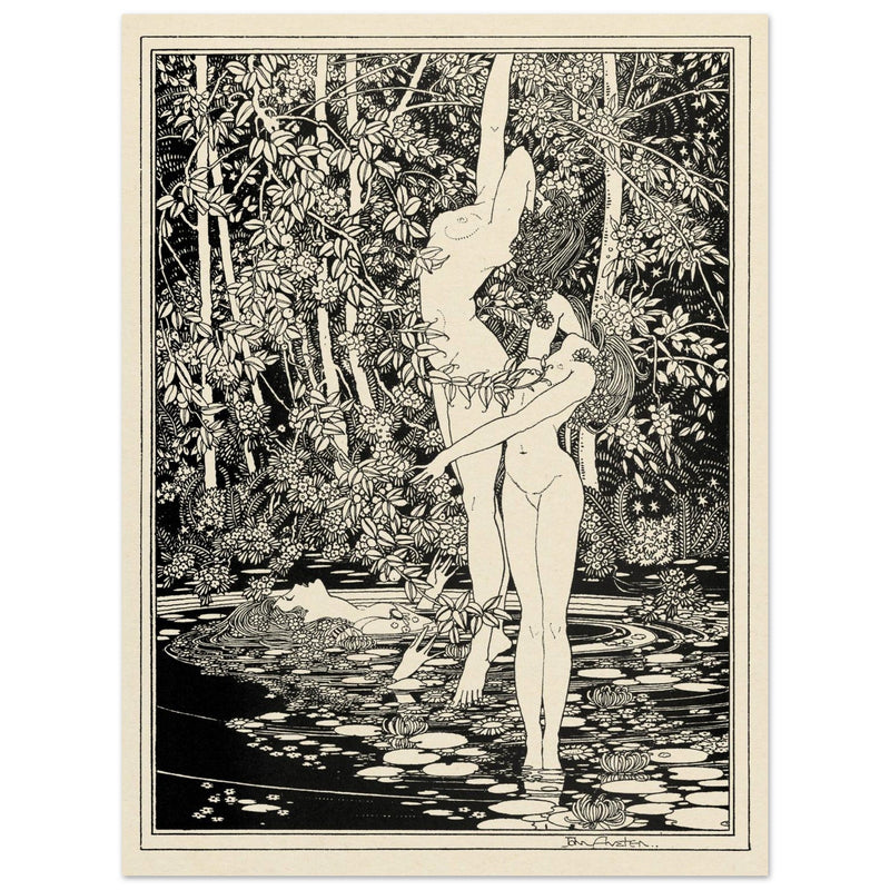 John Austen illustration for Hamlet The death of Ophelia