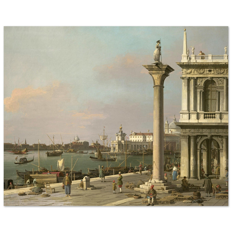 Canaletto antique painting in Venice Italy. Bacino di S. Marco.