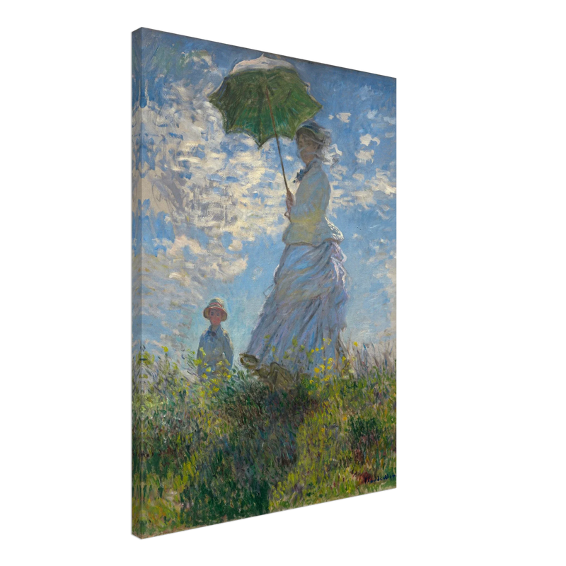 Woman with a Parasol Madame Monet and Her Son by Claude Monet