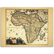 Africa vintage old map print. Reproduction of an ancient map of the african continent of 1680