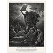 Gustave Dore The Bible engraving print . Moses breaking the Tables of the Law .