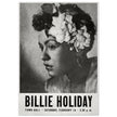 Billie Holiday concer music poster in New York City Town Hall in 1946.