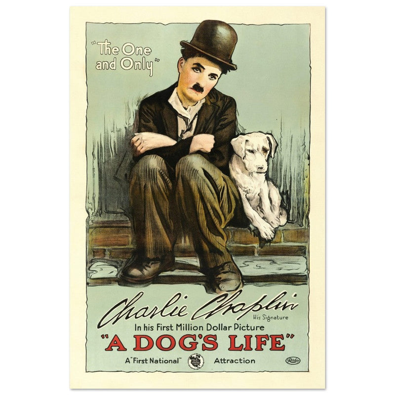 A Dog's life Charlie Chaplin movie poster.