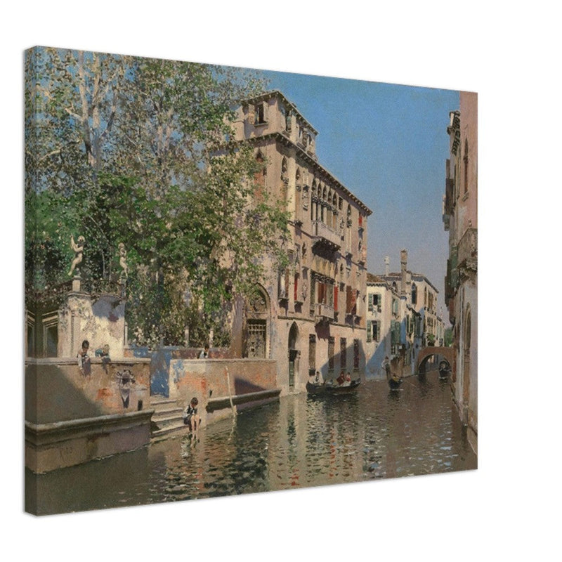 A canal in Venice by Martin Ricoca 1875. Italy .