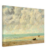 The calm sea by Gustave Courbet 1869.  antique painting.