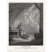 Gustave Dore The Bible engraving print . The Annunciation illustration .