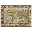 Old ancient map Nova Totius Terrarum Orbis Geographica ac Hydrographica Tabula by Willem Janszoon Blaeu .