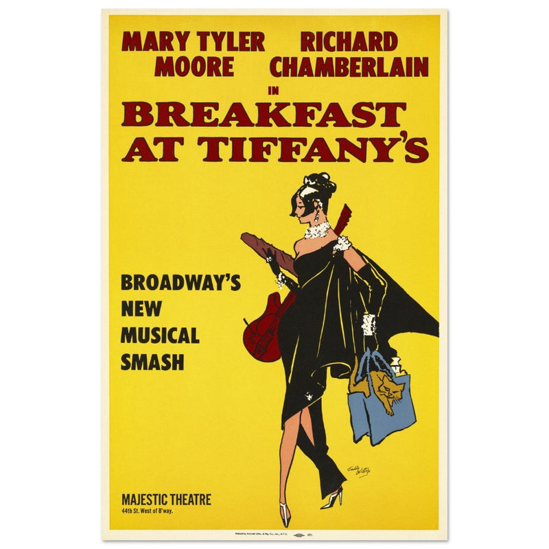 Breakfast at Tiffany's historic broadway musical poster reproduction. Vintage print