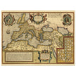 Old map of the Roman Empire by Abraham Ortelius . Poster vintage reproduction of 1579 cartography