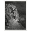 Gustave Dore Paradise Lost engraving . Torment of Satan despair as he realizes his fall.