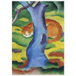 Kinderbild Katze hinter einem Baum  Cat behind a tree by Franz Marc