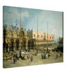 The Square of Saint Mark's Venice Italy Antique painting by Canaletto.