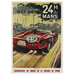 Michel beligond 24 hours Le Mans race 1961 vintage poster . Ferrari classic racing car.