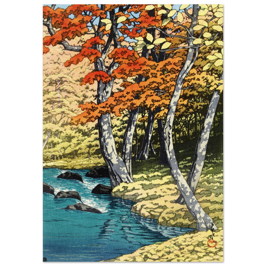 Autumn in Oirase by Kawase Hasui