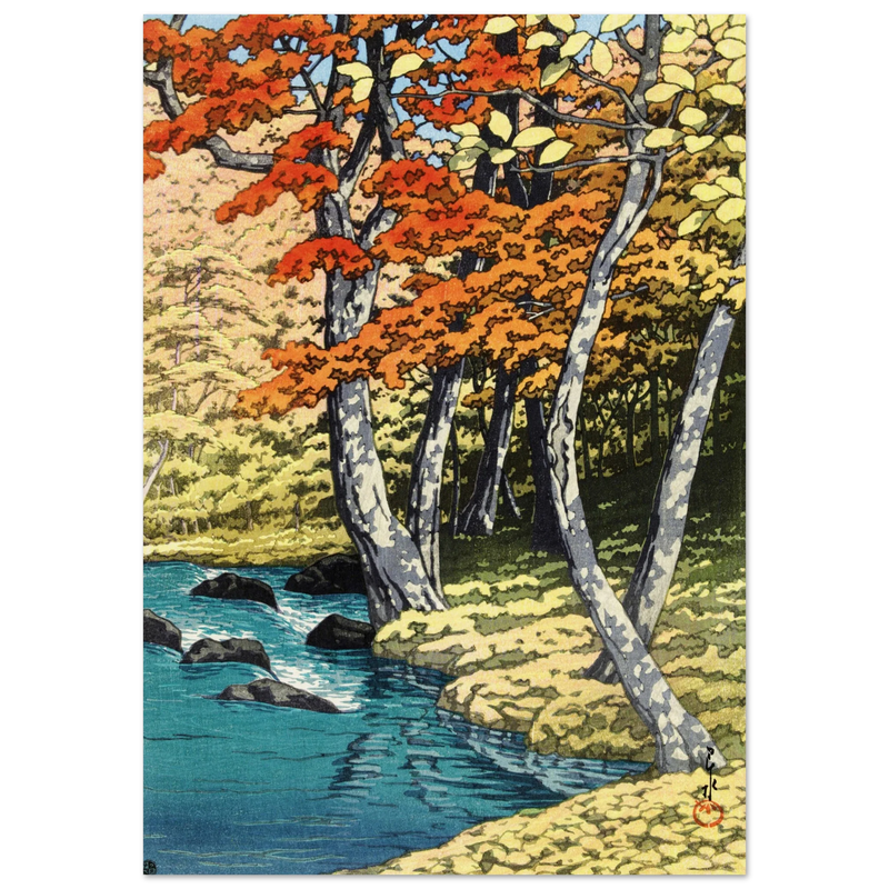 Autumn in Oirase by Kawase Hasui