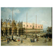 The Square of Saint Mark's Venice Italy Antique painting by Canaletto.