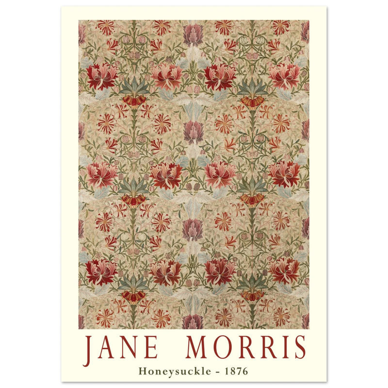 Jane Morris Honeysuckle embroidery.