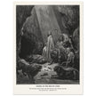 Gustave Dore The Bible engraving print . Daniel in the den of lions illustration .