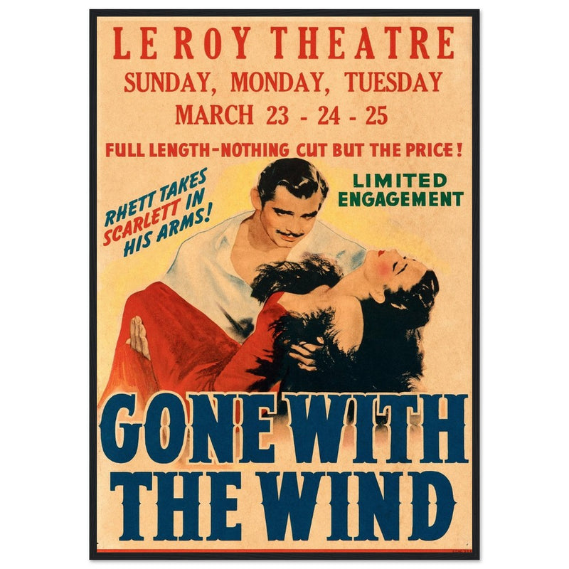 Gone with the wind movie poster.