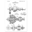 Automobile Drive Gear patent 787908 by Henry Ford. Vintage car