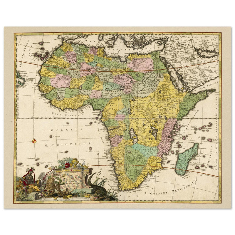 Africa vintage map of the XVII Century.   by Carel Allard