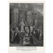 Gustave Dore The Bible engraving print . Cyrus restoring the vessesls of the temple .