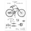 Vintage bicycle patent by Richard J Gatling 1894