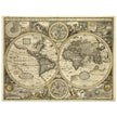 Old World map 1626. John Speed famous double hemisphere cartography with beautiful illustrations.