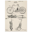vintage motorcycle patent by G. M Holley.