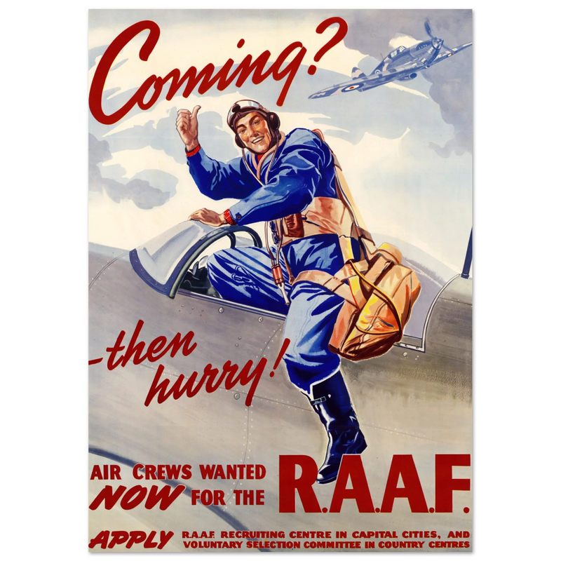 Coming? Then Hurry! II World War poster