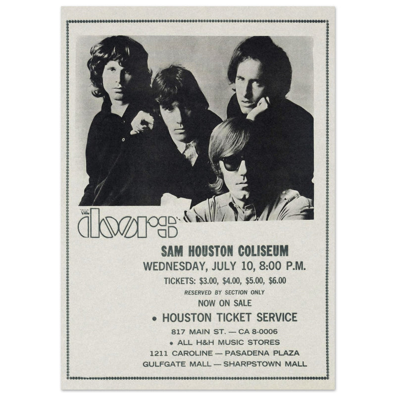 The Doors concert at the Sam Houston Coliseum in 1968.