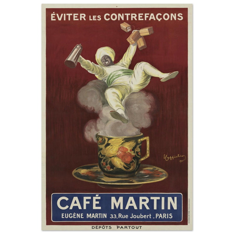 Cafe Martin vintage advertising by artist Leonetto Cappiello.