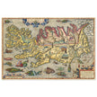Ancient historical map of Iceland by  Abraham Ortelius.