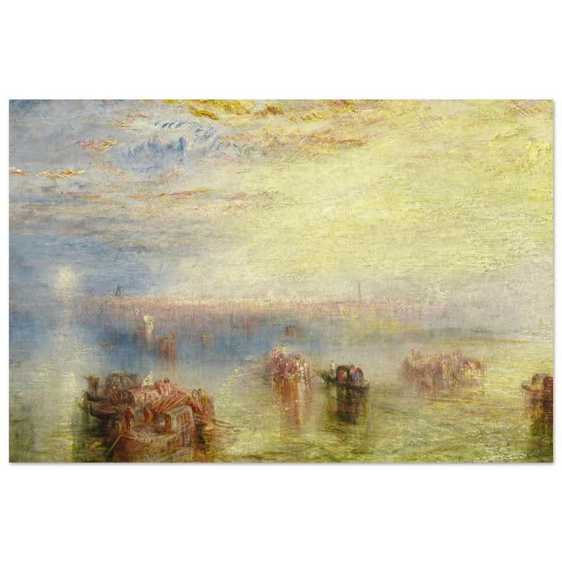 Approach to Venice by Joseph Mallord William Turner. Antique abstract painting of Venice Italy.
